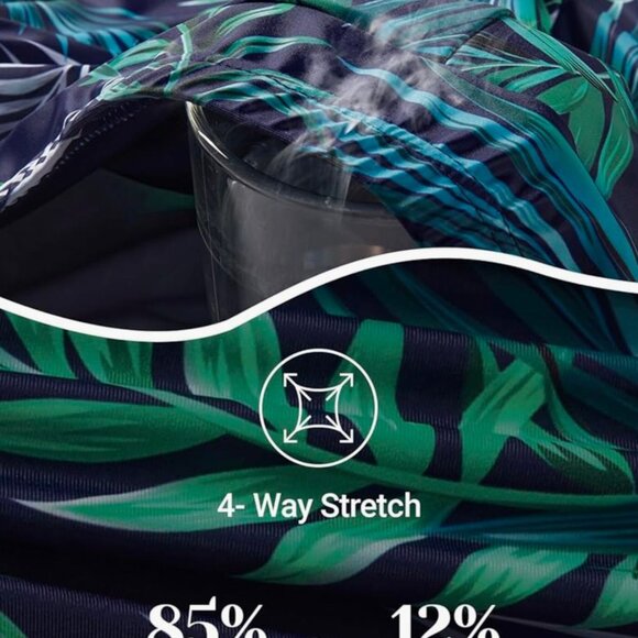 Floral workout leggings with built-in panties / or as a swimsuit PLUS SIZE 2025 - Picture 10 of 12